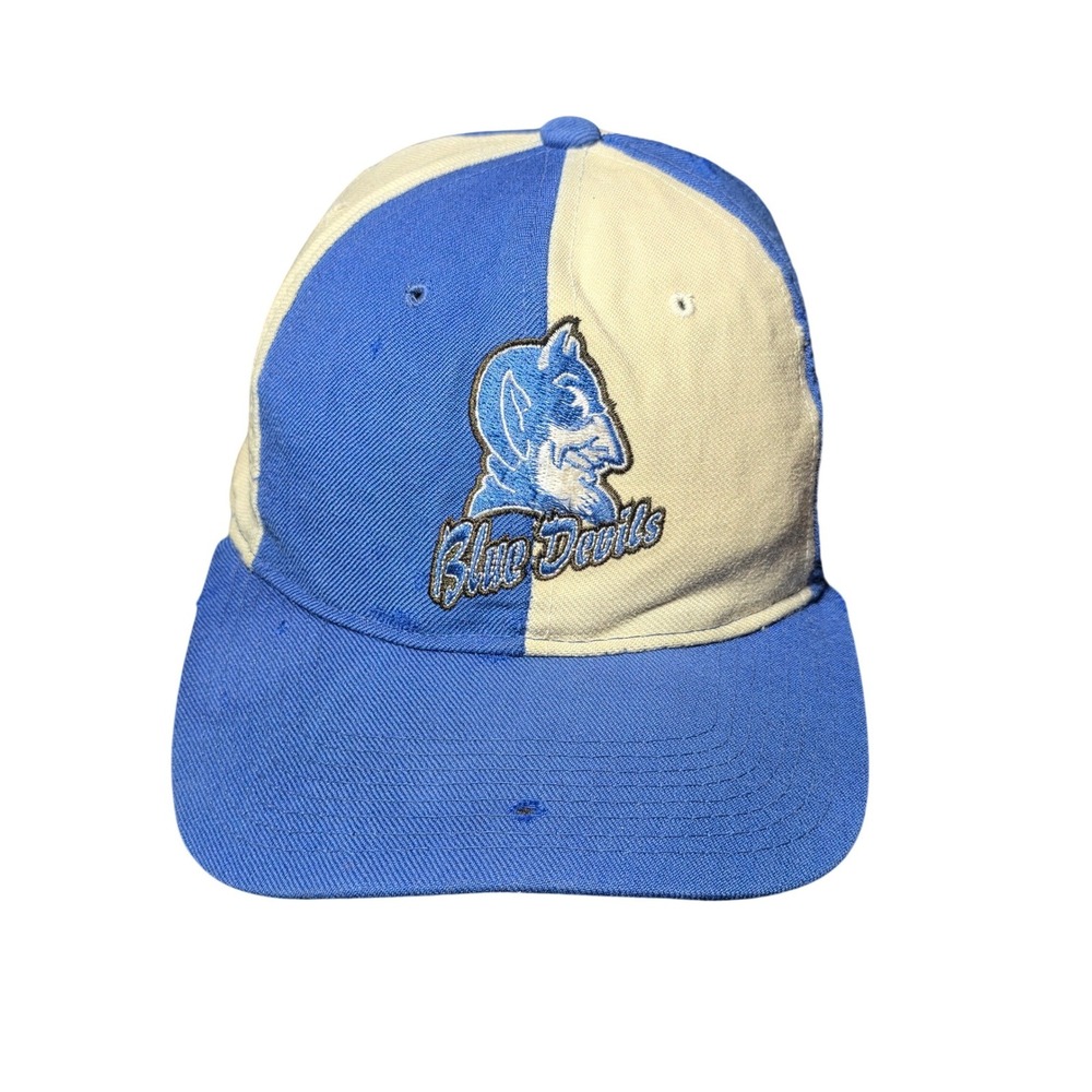 Vintage Starter Duke Blue Devils The Natural Snapback Hat Blue Cream 100% Wool